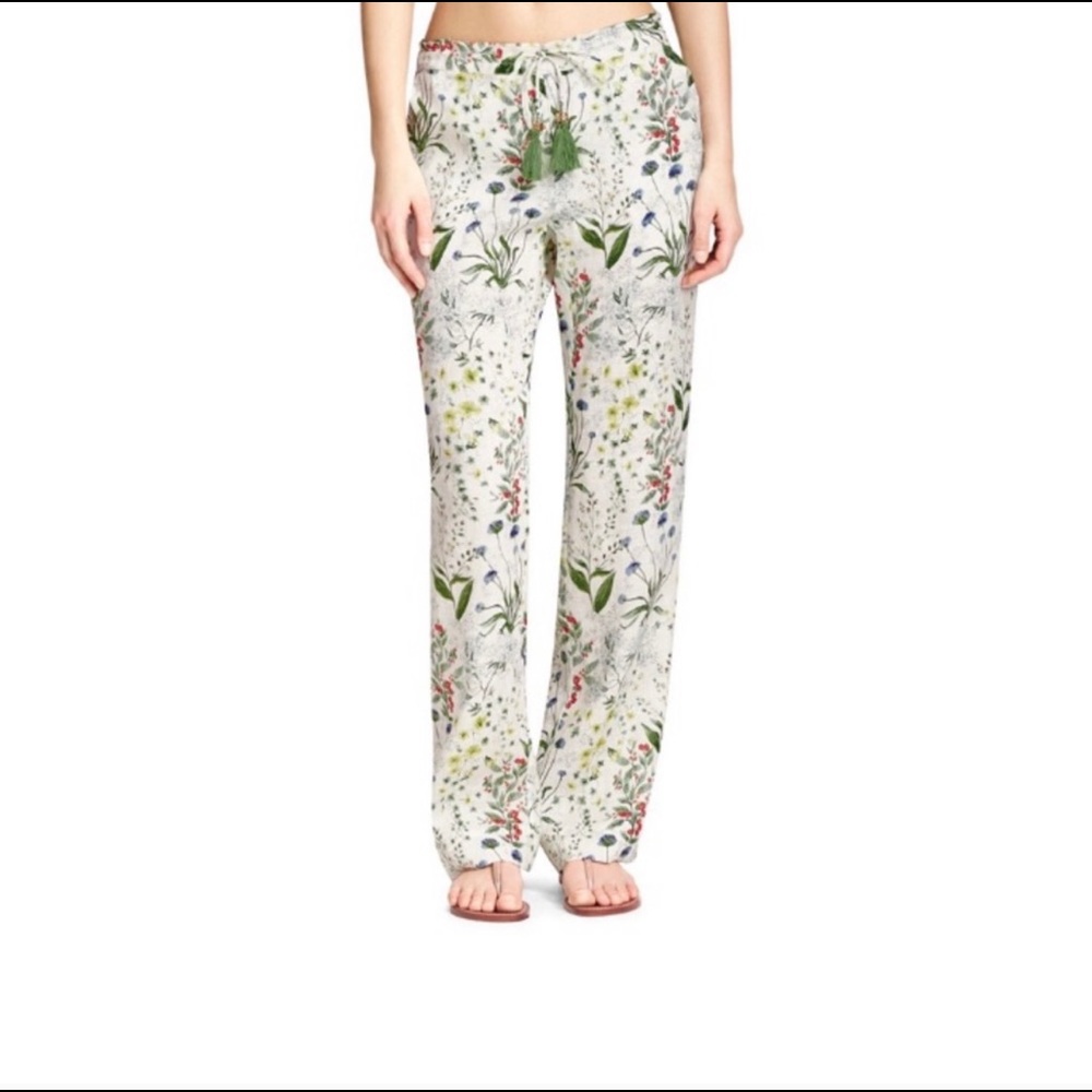 Tory Burch Tomino Floral Linen Pants